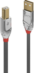 Fotoja e Kabllo Lindy 36642, USB-A në USB-B ,2m, e argjendtë