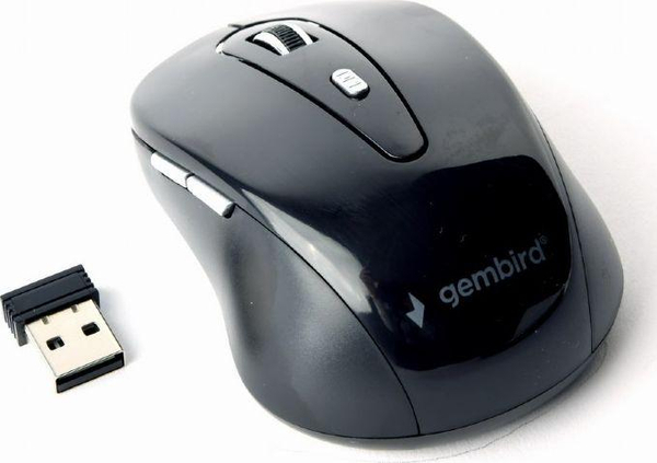Fotoja e Maus pa tela Gembird MUSW-6B-01, i zi