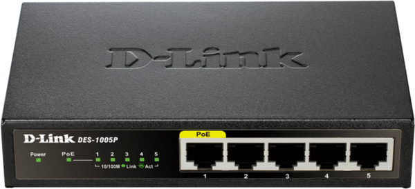 Fotoja e Ndërprerës D-Link DES-1005P, i zi