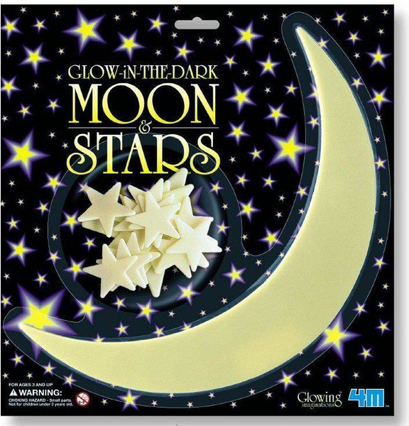 Fotoja e Dekoruese muri Russell Stars and Moon, e zezë / e verdhë