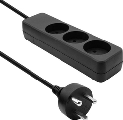 Fotoja e Kabllo ProXtend Danish Power Strip, 3 priza, 4 m, e zezë