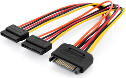 Fotoja e Kabllo Digitus SATA 15-pin - SATA 15-pin x2, 0.3m, shumë-ngjyrëshe