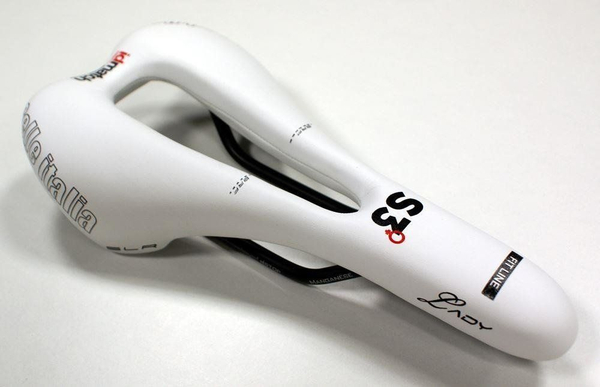 Fotoja e Shalë biçiklete Selle Italia SLR Lady Flow SIT-000000000134, tub mangan 7 mm, S, e bardhë