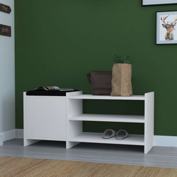 Fotoja e Stol për koridor Decortie Sunno (100 x 35 x 44 cm), e bardhë