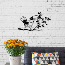 Fotoja e Dekor metalik Decortie Toucan, (50 x 29cm)