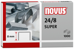 Fotoja e Kapëse metali Novus për stapler, 24/8, 1000 copë