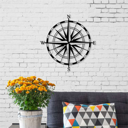 Fotoja e Dekor metalik Decortie Compass, (45 x 45cm)