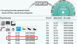 Fotoja e Disk prerës Hitachi SUSP350400, 10 x 25.4 x 350 mm