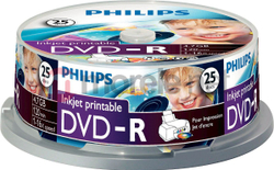 Fotoja e Disqe Philips DVD-R, 4.7GB, 16x, 25 copë