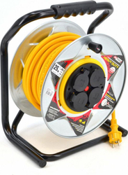 Fotoja e Kabllo vazhduese AWTools Heavy Duty AW70262, 25m, 3x2.5mm, 380W, e verdhë