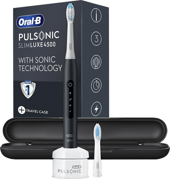 Fotoja e Brushë për dhëmbë Oral-B Pulsonic Slim Luxe, e zezë