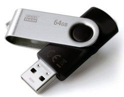 Fotoja e USB Pendrive GoodRam UTS2.0, 64 GB, USB 2.0, e zezë