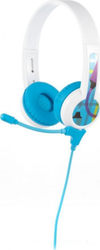Fotoja e  Kufje BuddyPhones StudyBuddy me mikrofon (BP-SB-BLUE-01), të bardha / kaltra