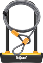 Fotoja e Kabllo sigurie për biçikletë OnGuard U-Lock 8154OR, 10x1200mm, e verdhë