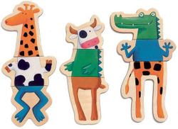 Fotoja e Puzzle të drurit Djeco - Animals, 24 copë