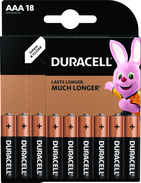 Fotoja e Set bateria Duracell Basic AAA / R03, 18 copë