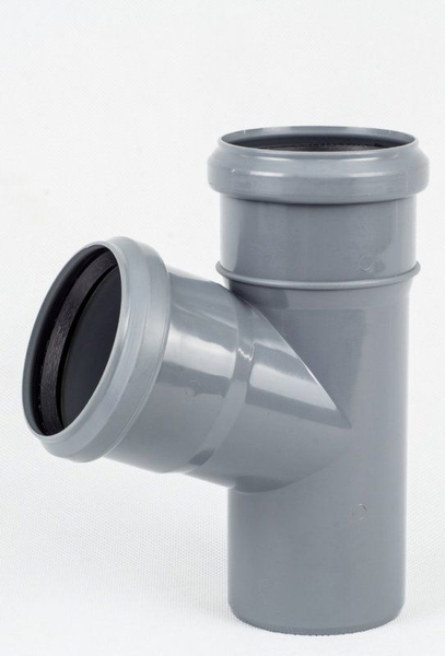 Fotoja e Gyp lidhës Onnline T-piece PP, 75 x 75mm 67°, i hirtë