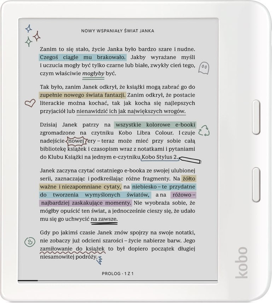 Fotoja e Lexues e-book Kobo Libra Color, 7", i bardhë