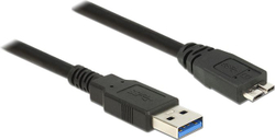 Fotoja e Kabllo Delock USB-A - microUSB, 1.5m, i zi