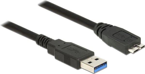 Fotoja e Kabllo Delock USB-A - microUSB, 1.5m, i zi