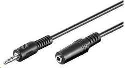 Fotoja e Kabllo PremiumCord, Jack 3.5mm - Jack 3.5mm, 5m, e zezë