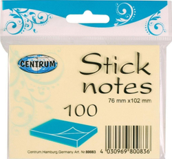 Fotoja e Letra ngjitëse për shënime Centrum 80083, 76x102mm, 100 fleta