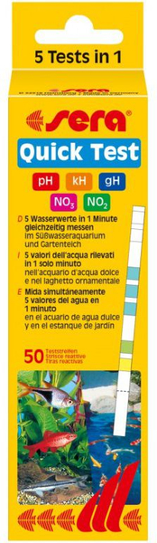 Fotoja e Testues uji për akuarium Sera, 5in1, 50 shiritë