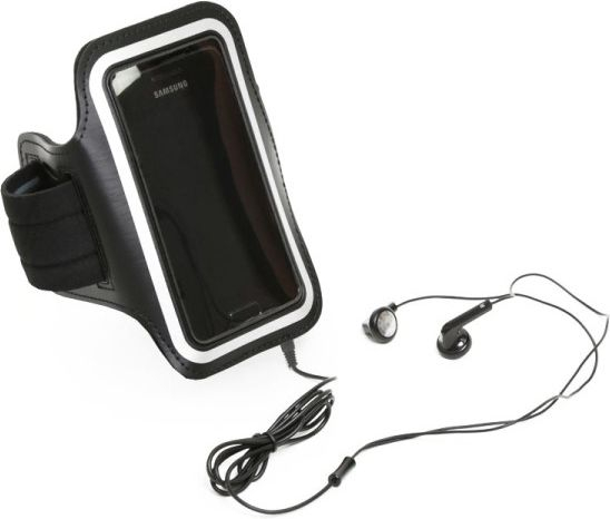 Fotoja e Mbrojtëse Platinet Sport Armband për telefon, e zezë (POSB)