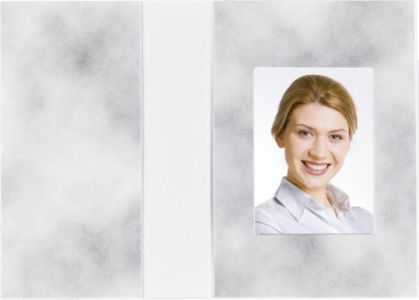 Fotoja e Mbajtëse për fotografi të pasaportës Daiber Cloud, 36x50 mm, 100 copë, e hirtë