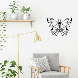 Fotoja e Dekor metalik Decortie Butterfly, 50x35 cm, i zi