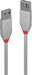 Fotoja e Kabllo Lindy USB-A USB, 1m, e hirtë
