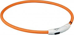 Fotoja e Qafore për qen Trixie USB Flash Ring, L/XL, 65cm/7mm, portokalli