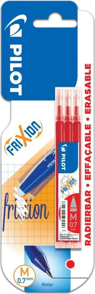 Fotoja e Fishekë rimbushës për stilolaps Pilot Frixion Ball and Clicker, 3 copë, të kuq
