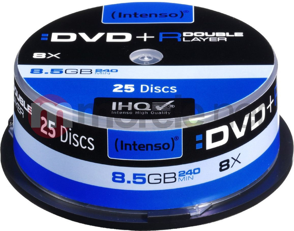 Fotoja e Disk DVD Intenso DVD+R DL 8.5 GB 8x, 25 copë