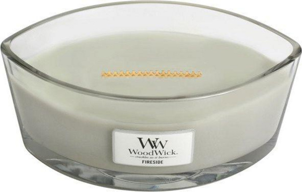 Fotoja e Qiri aromatik WoodWick Fireside Elipsa, 453.6 g