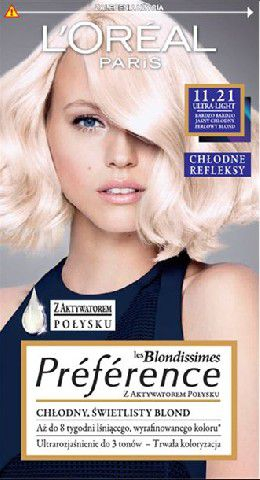 Fotoja e Ngjyrë flokësh L’Oréal Preference, 11.21, ultra e hapur, bionde