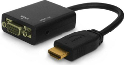 Fotoja e Përshtatës AV Savio HDMI - D-Sub (VGA), i zi