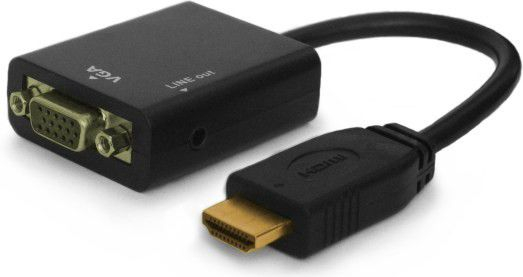Fotoja e Përshtatës AV Savio HDMI - D-Sub (VGA), i zi
