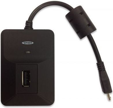 Fotoja e Lexues karte + USB Hub Ednet 2.0, i zi