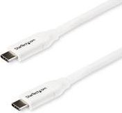 Fotoja e Kabllo StarTech (USB2C5C2MW) USB-C në USB-C, 2m, e bardhë