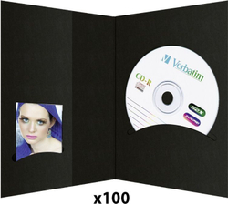 Fotoja e Kuti pasaporte me xhep për CD Daiber, 10x15 e zezë, 100 copë