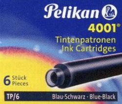 Fotoja e Fishekë boje për stilolaps Pelikan Tp/6, 6 copë, të kaltër / të zi