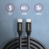 Fotoja e Kabllo AXAGON USB-C - USB-C SPEED USB3.2 Gen 1, PD60W 3A, 2m, e zezë, Picture 2