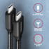Fotoja e Kabllo AXAGON USB-C - USB-C SPEED USB3.2 Gen 1, PD60W 3A, 2m, e zezë, Picture 3