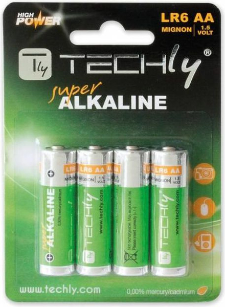 Fotoja e Bateri Techly AA/R6, 1.5V, 4 copë