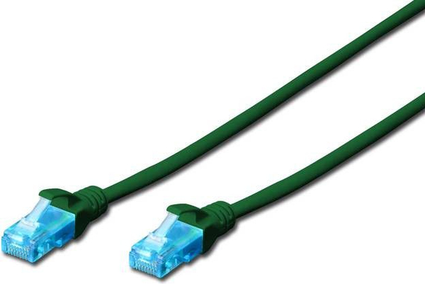 Fotoja e Kabllo rrjeti Digitus U/UTP cat.5e PVC, 5m, e gjelbër