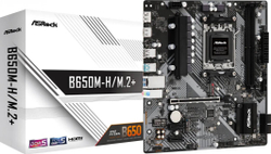 Fotoja e Pllakë amë ASRock B650M-H/M.2+, AMD B650, Socket AM5, 2 slota, Micro ATX