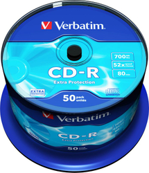Fotoja e Set i CD-R Verbatim 43351, 700MB, 52x, 50 copë