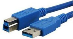 Fotoja e Kabllo MediaRange USB-A - USB-B, 3m, e kaltër