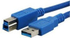 Fotoja e Kabllo MediaRange USB-A - USB-B, 3m, e kaltër, Picture 1